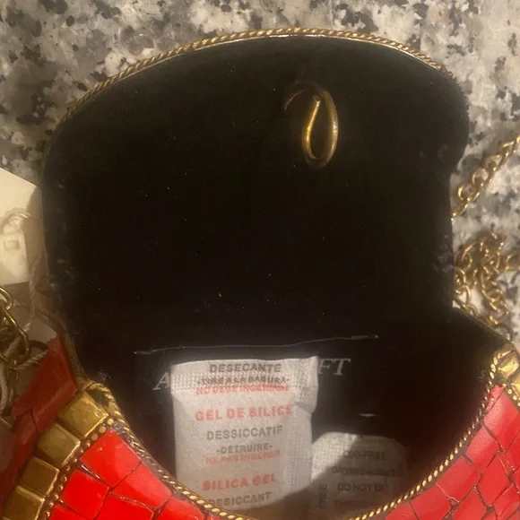 NWT Antik Kraft BGA-IN26 small metal clutch with bronze chain strap - Picture 14 of 15